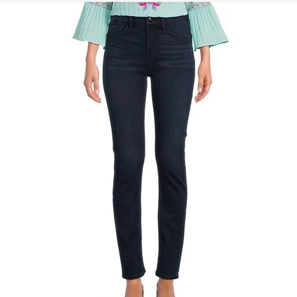 7 for all Mankind Slim Straight Leg Jeans Enhance Me Sculpting Jen7 Size 0 NEW - Picture 1 of 14